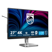 MONITOR PHILIPS LED 27"Wide 27B2U6903/00 IPS 3840x2160 4ms 350cd/mq 1.000:1 2x3W MM Reg.H PIVOT 2HDMI DP USB-C Docking 27B2U6903