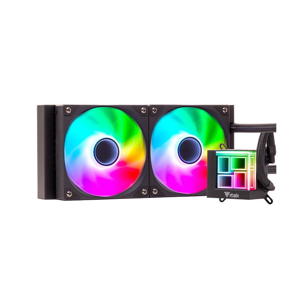 COOLER ITEK "HYDRO CUBE  240B" 240mm (Raff. a Liquido) ARGB, PWM FAN,SKT UNIVERSALE - ITLCHCA240 ITLCHCA240 ITEK