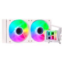 COOLER ITEK "HYDRO CUBE  240B" 240mm (Raff. a Liquido) ARGB, PWM FAN,SKT UNIVERSALE - WHITE  - ITLCHCA240W ITLCHCA240W ITEK