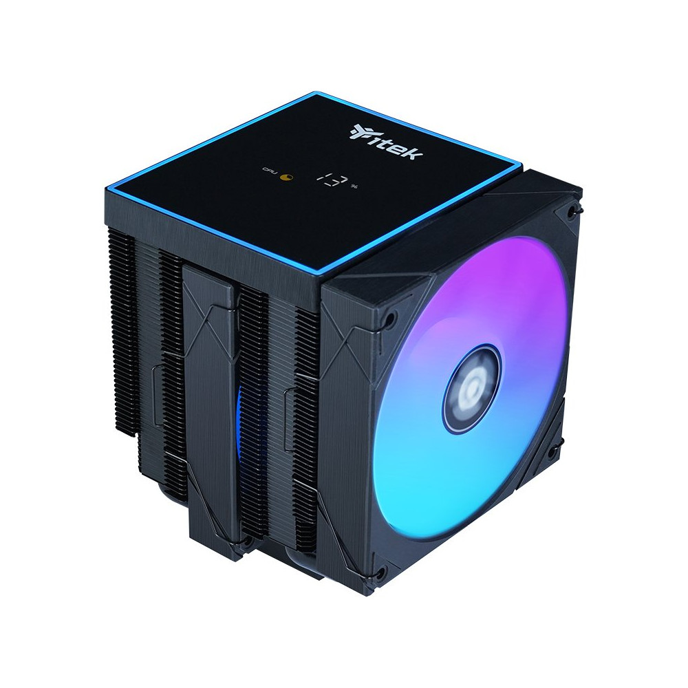 COOLER ITEK "ICY-6HAT" (Raff. Aria) 250W TDP, 6 HP, 2*12cm ARGB FAN,TEMPER. DIGITAL DISPLAY+SW -SKT UNIVERSALE - ITACI6HAT ITACI