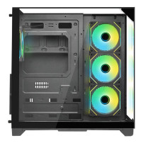 CASE ITEK TOWER "DARK CAVE PANO" GAMING  2*USB3,1*USB-C 4*12cm fan ARGB, Temp Glass Top,  Side & Front Panel, -  ITGCADCPAB ITGC