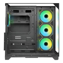 CASE ITEK TOWER "DARK CAVE PANO" GAMING  2*USB3,1*USB-C 4*12cm fan ARGB, Temp Glass Top,  Side & Front Panel, -  ITGCADCPAB ITGC