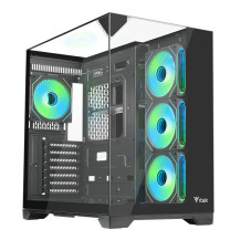 CASE ITEK TOWER "DARK CAVE PANO" GAMING  2*USB3,1*USB-C 4*12cm fan ARGB, Temp Glass Top,  Side & Front Panel, -  ITGCADCPAB ITGC