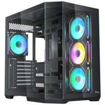 CASE ITEK TOWER "DARK CAVE AKU" GAMING  2*USB3,USB-C, 4*12cm fan ARGB, Temp Glass Side & Front Panel, ITGCADCAKB ITGCADCAKB ITEK