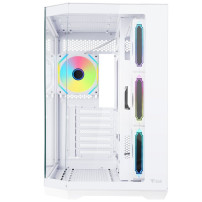 CASE ITEK TOWER "DARK CAVE AKU" GAMING  2*USB3,USB-C, 4*12cm fan ARGB, Temp Glass Side & Front Panel, WHITE - ITGCADCAKW ITGCADC