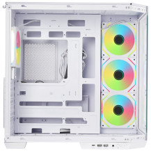 CASE ITEK TOWER "DARK CAVE AKU" GAMING  2*USB3,USB-C, 4*12cm fan ARGB, Temp Glass Side & Front Panel, WHITE - ITGCADCAKW ITGCADC
