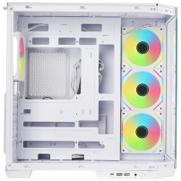 CASE ITEK TOWER "DARK CAVE AKU" GAMING  2*USB3,USB-C, 4*12cm fan ARGB, Temp Glass Side & Front Panel, WHITE - ITGCADCAKW ITGCADC