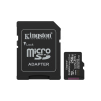 SD-MICRO KINGSTON  256GB Canvas Select Plus Classe 10, UHS-I, U1/U3, video 10/30, A1, READ 150MB/s + ADATTATORE  - SDCS3/256GB S