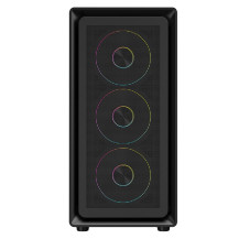 CASE ITEK M.TOWER " MESHCORE 36B - Gaming  Tower, ATX, 4x14cm ARGB fan,  2xUSB3, Type-C, Temp Glass Side  Panel, -  ITGCAMC36B I