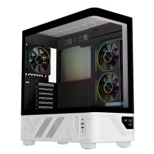 CASE ITEK M.TOWER "NETRON CURVED" - Gaming  Tower, ATX, 3x12cm ARGB fan,  2xUSB3, Type-C, Darker Temp Glass Side, -  ITGCANTC01 