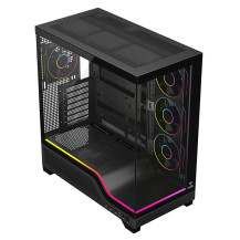 CASE ITEK M.TOWER SHOWBUI WAVE 82B -  Gaming Tower, ATX, 4x12cm  ARGB fan, 2xUSB3, Type-C, Darker Temp Glass Side  - ITGCASBW82B