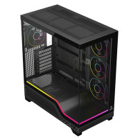 CASE ITEK M.TOWER SHOWBUI WAVE 82B -  Gaming Tower, ATX, 4x12cm  ARGB fan, 2xUSB3, Type-C, Darker Temp Glass Side  - ITGCASBW82B