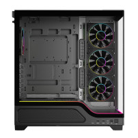 CASE ITEK M.TOWER SHOWBUI WAVE 82B -  Gaming Tower, ATX, 4x12cm  ARGB fan, 2xUSB3, Type-C, Darker Temp Glass Side  - ITGCASBW82B