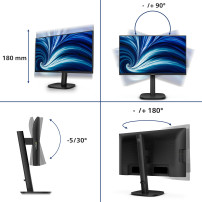 MONITOR PHILIPS LED 24"16:10 24B2N3200D IPS 1920x1200 100HZ 4ms 300cd/m² 1500:1 2x2W MM Reg.H PIVOT VGA HDMI DP USB-C(solo dati)