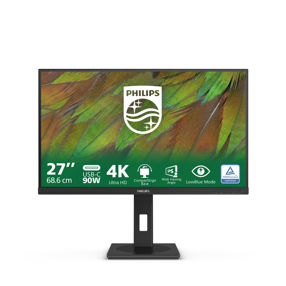 MONITOR PHILIPS LED 27"Wide 27B1U3900/00 IPS 3840x2160 4ms 350cd/mq 1.000:1 2x2W MM Reg.H PIVOT 2HDMI DP USB-C Docking 27B1U3900
