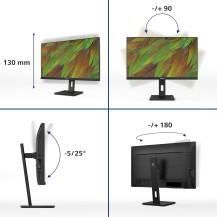 MONITOR PHILIPS LED 27"Wide 27B1U3900/00 IPS 3840x2160 4ms 350cd/mq 1.000:1 2x2W MM Reg.H PIVOT 2HDMI DP USB-C Docking 27B1U3900