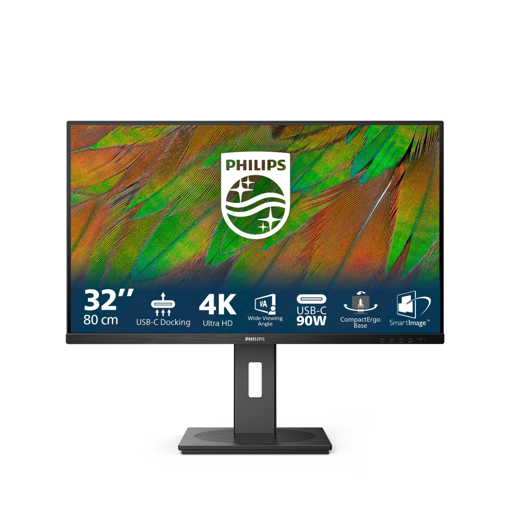 MONITOR PHILIPS LED 31.5" 32B1U3900/00 3840x2160 4ms 350cd/m² 3.500:1 2x3W MM Reg.H PIVOT 2HDMI DP USB-C docking 32B1U3900/00 PH