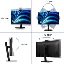 MONITOR PHILIPS LED 31.5" 32B2U3601H/00 2560x1440 100HZ 4ms 350cd/m² 1.500:1 2x2W MM WEBCAM Reg.H PIVOT HDMI DP USB-C Docking 32