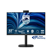 MONITOR PHILIPS LED 31.5" 32B2U3601H/00 2560x1440 100HZ 4ms 350cd/m² 1.500:1 2x2W MM WEBCAM Reg.H PIVOT HDMI DP USB-C Docking 32