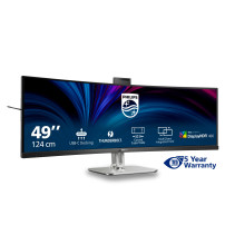 MONITOR PHILIPS 48,8" 32:9 CURVED 49B2U6903CH/00 VA 5120x1440 4ms 500cd/m² 2x5W MM WEBCAM Reg.H 2HDMI DP RJ45 USB-C docking 49B2