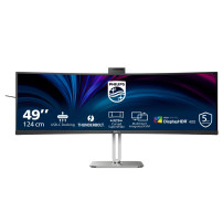 MONITOR PHILIPS 48,8" 32:9 CURVED 49B2U6903CH/00 VA 5120x1440 4ms 500cd/m² 2x5W MM WEBCAM Reg.H 2HDMI DP RJ45 USB-C docking 49B2
