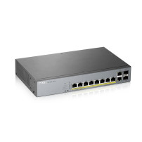 SWITCH ZYXEL GS1350-12HP NebulaFlex Switch Managed per CCTV: 8p Gigabit PoE (130W) + 2p SFP + 2p Gigabit Uplink + MngCloud 1Y GS