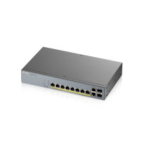 SWITCH ZYXEL GS1350-12HP NebulaFlex Switch Managed per CCTV: 8p Gigabit PoE (130W) + 2p SFP + 2p Gigabit Uplink + MngCloud 1Y GS