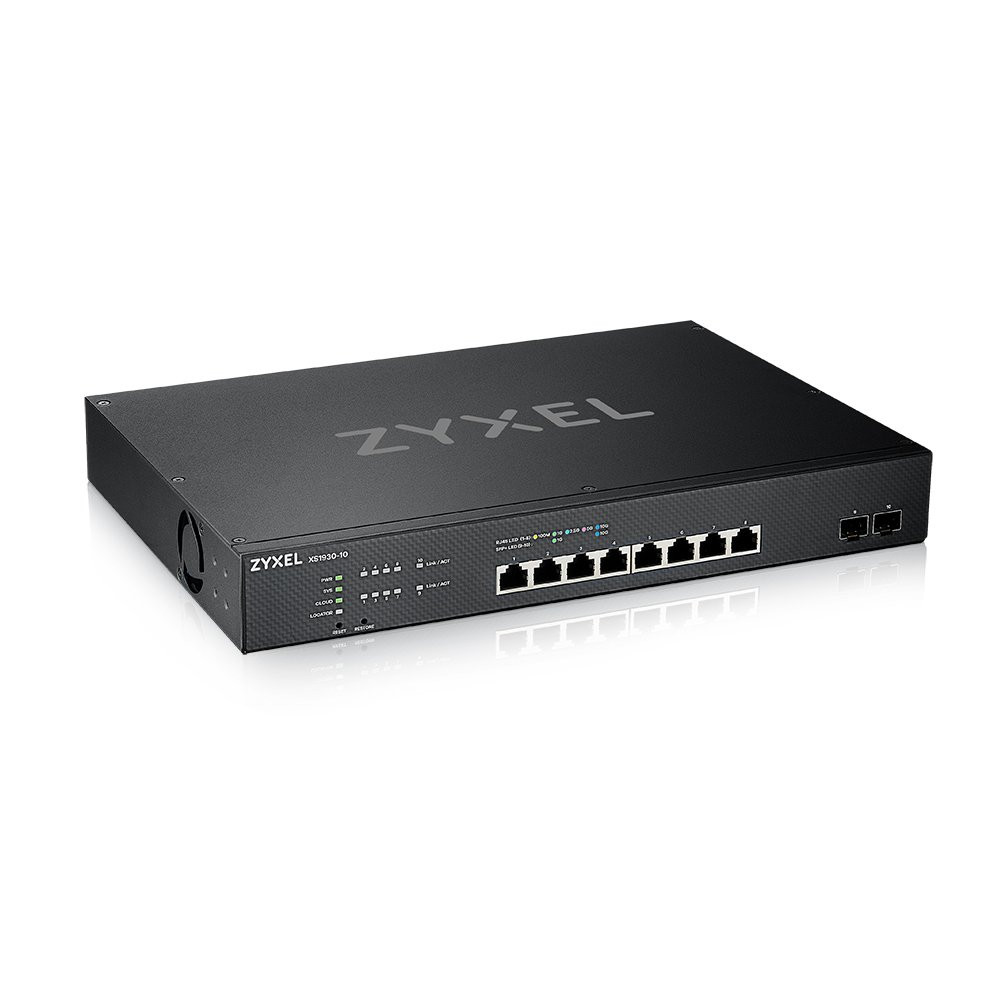 SWITCH ZYXEL XS1930-10 8P MULTIGIGABIT (1G/2.5G/5G/10G) +2P 10GbE SFP+  IPv6, VLAN, QoS, IGMP, StaticRouting FREE Nebula Basic X
