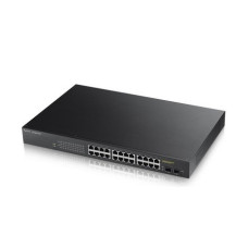 SWITCH ZYXEL GS-1900-24HP 24P LAN GIGABIT PoE (170W)+ 2 porte SFP Gigabit, Supporto IPv6, VLAN, WEB MANAGED Rack GS190024HPV2-EU