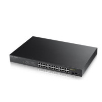 SWITCH ZYXEL GS-1900-24HP 24P LAN GIGABIT PoE (170W)+ 2 porte SFP Gigabit, Supporto IPv6, VLAN, WEB MANAGED Rack GS190024HPV2-EU