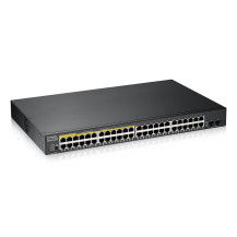 SWITCH ZYXEL GS-1900-48HP 48P LAN GIGABIT 24P PoE+ 2 porte SFP Gigabit, Supporto IPv6, VLAN, WEB MANAGED Rack GS190048HPV2-EU010