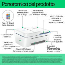 MULTIFUNZIONE HP DESKJET 4222e A4 20PPM 60FF USB WiFi 60K29B 60K29B HP