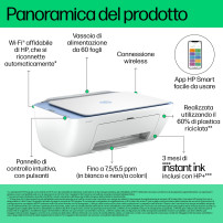 MULTIFUNZIONE HP DESKJET 2822e A4 7,5ppm  60FF USB WiFi - 588R4B 588R4B HP