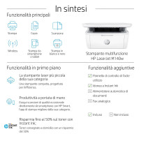 MULTIFUNZIONE HP LASER M140w A4 20PPM 150FF USB WiFi 7MD72F HP