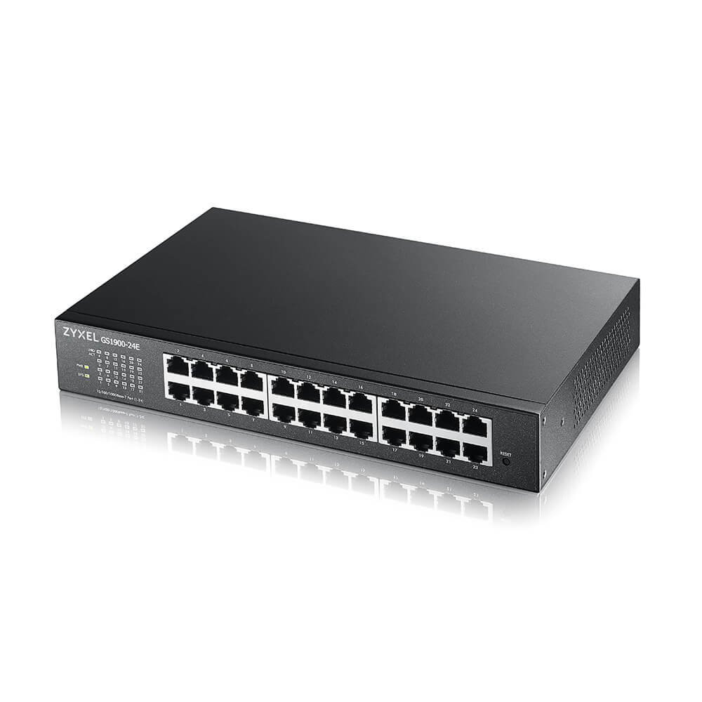 GS-1900-24E v3 - Switch Web Managed 24 porte Gigabit - Supporto IPv6, VLAN - Design senza ventole, Desktop/Rack GS1900-24E-EU010