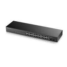 GS-1900-24 v2 - Switch Web Managed 24 porte Gigabit + 2 porte SFP Gigabit - Supporto IPv6, VLAN - Design senza ventole, Rack GS1