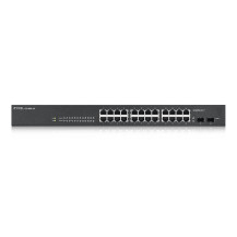 GS-1900-24 v2 - Switch Web Managed 24 porte Gigabit + 2 porte SFP Gigabit - Supporto IPv6, VLAN - Design senza ventole, Rack GS1