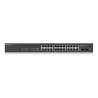GS-1900-24 v2 - Switch Web Managed 24 porte Gigabit + 2 porte SFP Gigabit - Supporto IPv6, VLAN - Design senza ventole, Rack GS1