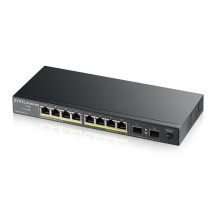 SWITCH ZYXEL GS1100-10HP UNMANAGED 8P Gigabit (fino a 120W) +2P SFP Gigabit design senza ventole Desktop GS1100-10HP-EU0102F ZYX