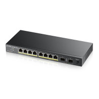 SWITCH ZYXEL GS1100-10HP UNMANAGED 8P Gigabit (fino a 120W) +2P SFP Gigabit design senza ventole Desktop GS1100-10HP-EU0102F ZYX