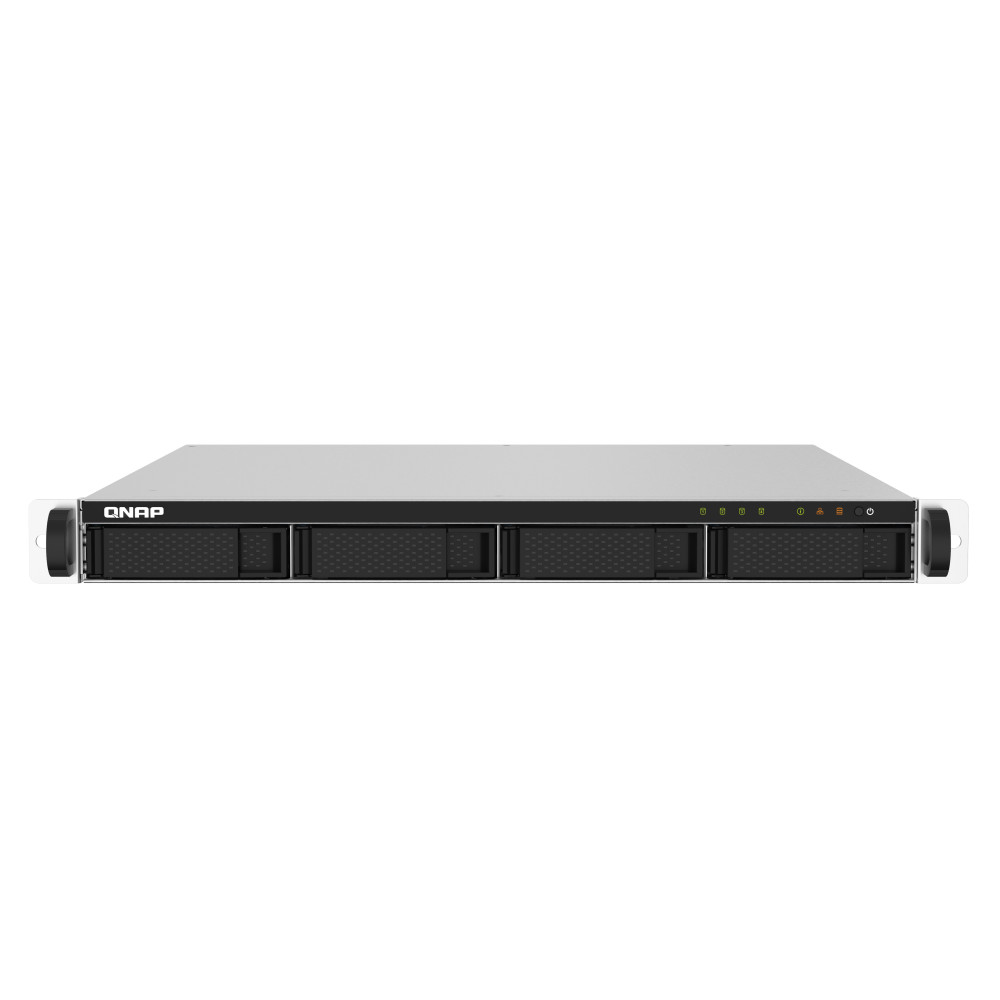 NAS RACK 1U QNAP TS-432PXU-RP-2G 4HD 3,5"/2,5" NOHD 2P 10GBE SFP+ 2P 2.5 GBE USB3.0 2GB DDR4 QUADCORE AL-324 1.7GHZ 2x250w TS-43
