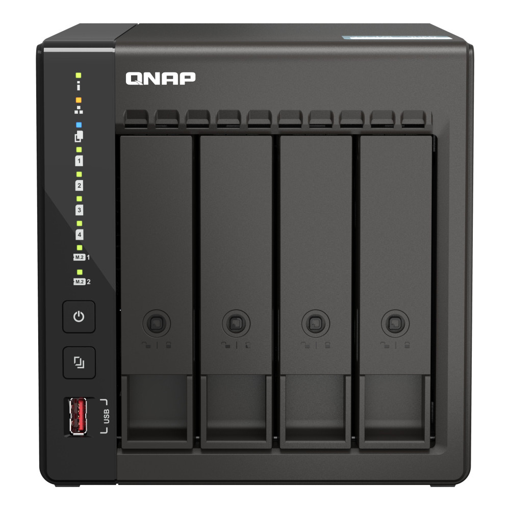 NAS TOWER QNAP TS-453E-8G 4HD NOHDD 2.5"/3.5" SATA 2P 2.5 GBE 8GB RAM DDR4 2XHDMI Intel Celeron J6412 4Core 2.0GHz TS-453E-8G QN
