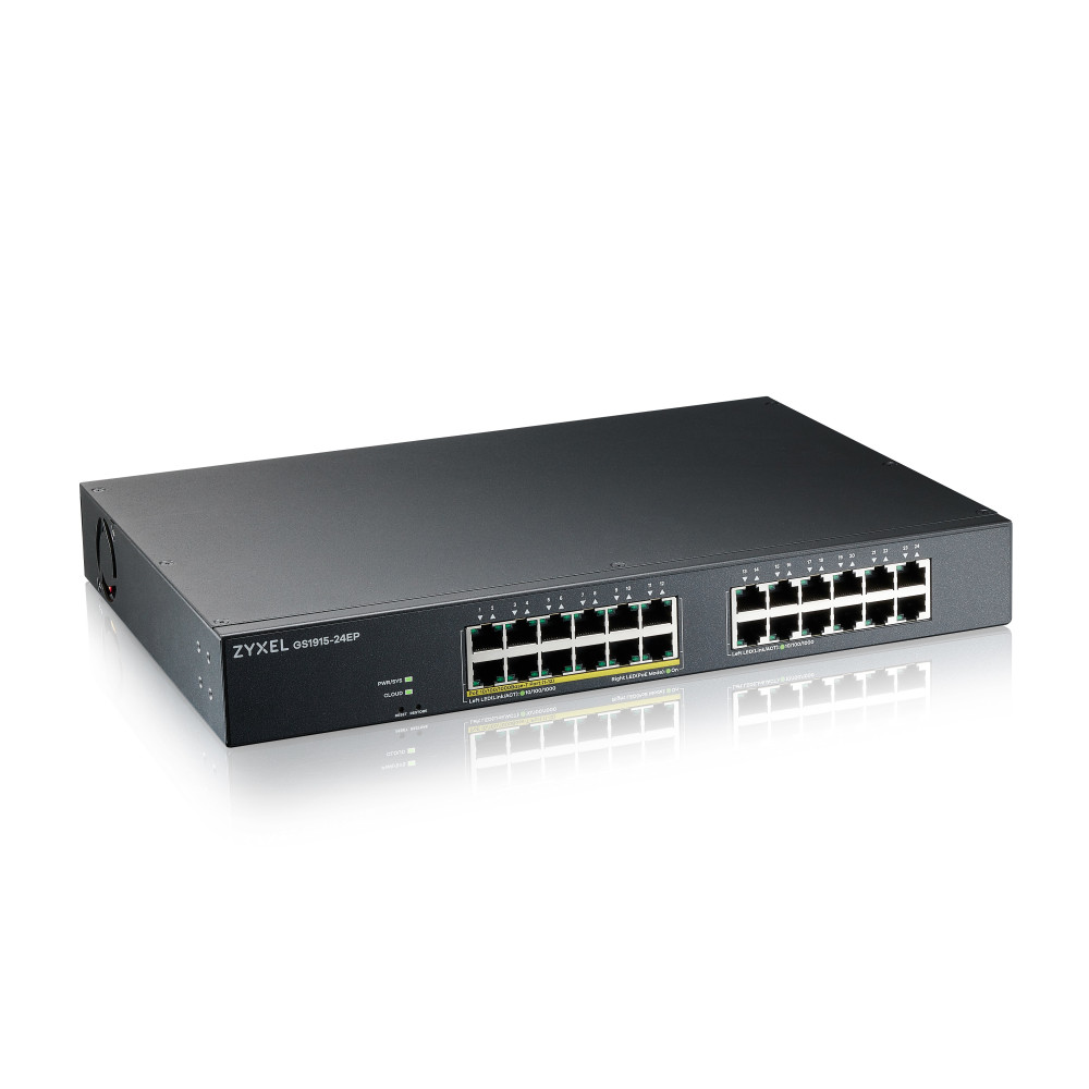 SWITCH ZYXEL NebulaFlex Switch Web Managed 24p Gigabit POE (max 130w) - Sup IPv6, VLAN - senza ventole, GS1915-24EP-EU0101F GS19