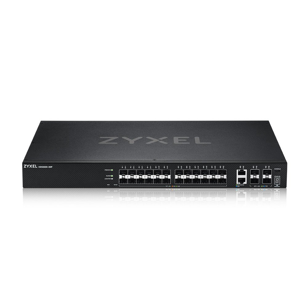 SWITCH ZYXEL XGS2220-30F 24P SFP Gigabit +2P 10GB MultiGigabit +4P 10GB SFP+, IPv6, VLAN, Rack Managed Layer 3 Lite Stackable XG