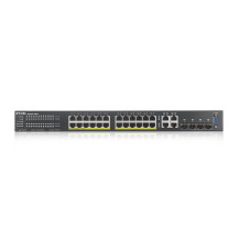 SWITCH ZYXEL GS2220-28HP-EU0101F 24P Gigabit POE (fino a 375W)+4P (RJ-45/SFP) , IPv6, VLAN, Desktop/Rack Managed Layer 3 Lite GS