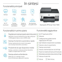 MULTIFUNZIONE HP CONSUMER Smart Tank 7605 A4 15PPM 250FF FAX ADF DUPLEX LAN USB WiFi 28C02A HP