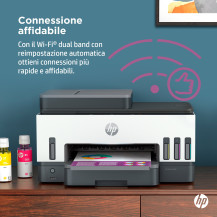 MULTIFUNZIONE HP CONSUMER Smart Tank 7605 A4 15PPM 250FF FAX ADF DUPLEX LAN USB WiFi 28C02A HP