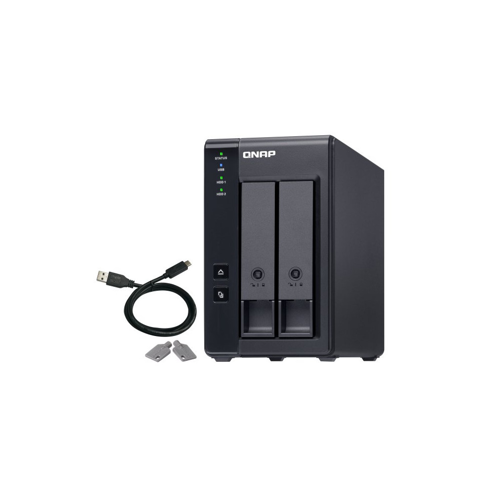 Expansion unit for NAS TOWER QNAP TR-002 x2HDD - USB 3.1 type-C hardware RAID external enclosure TR-002 QNAP