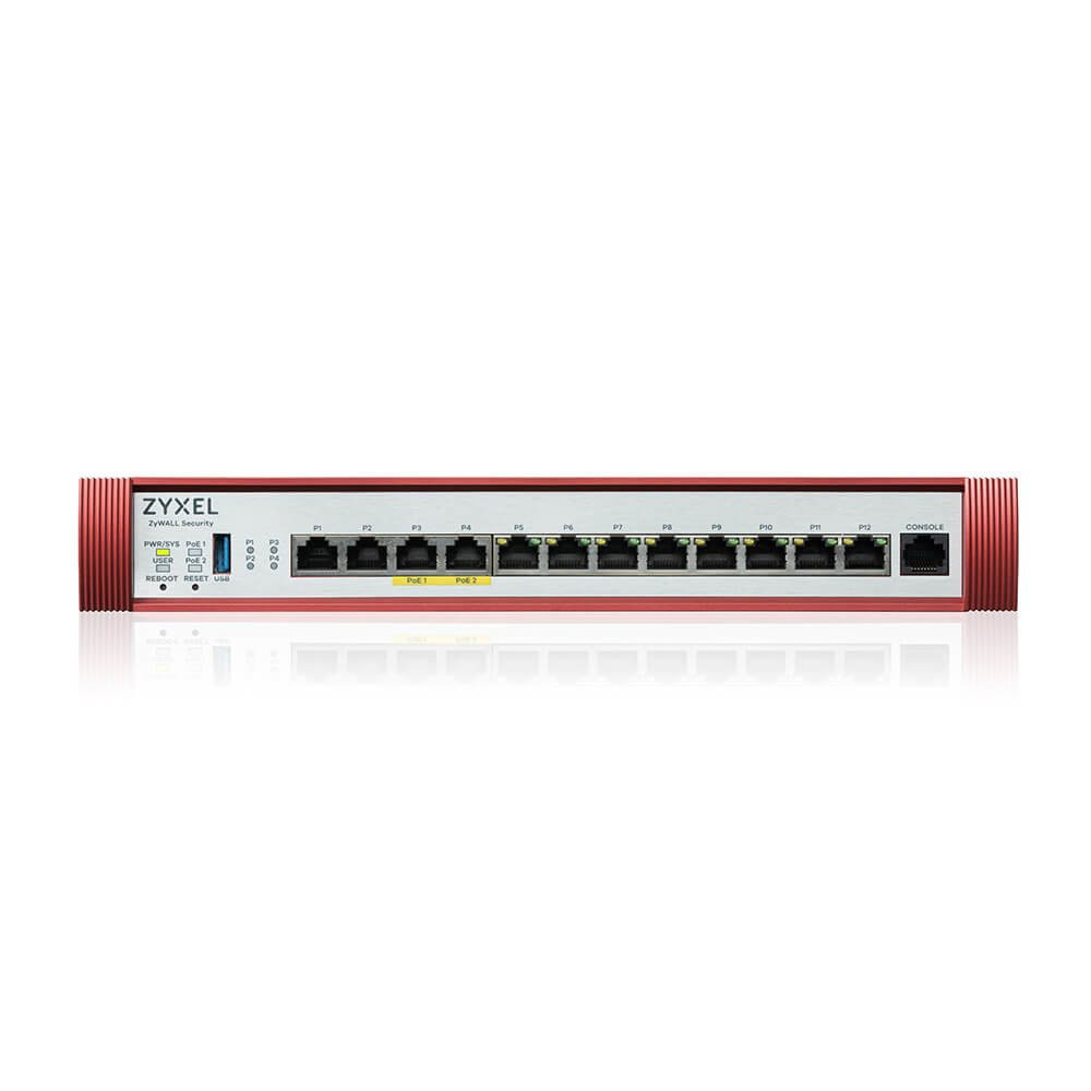 FIREWALL ZYXEL USGFlex Security Gateway 500H VPN:300 IPSec/L2TP, 150 SSL WAN, 8xLAN + 2x2.5 + 2x2.5 POE 30W, fino a 300 utenti U