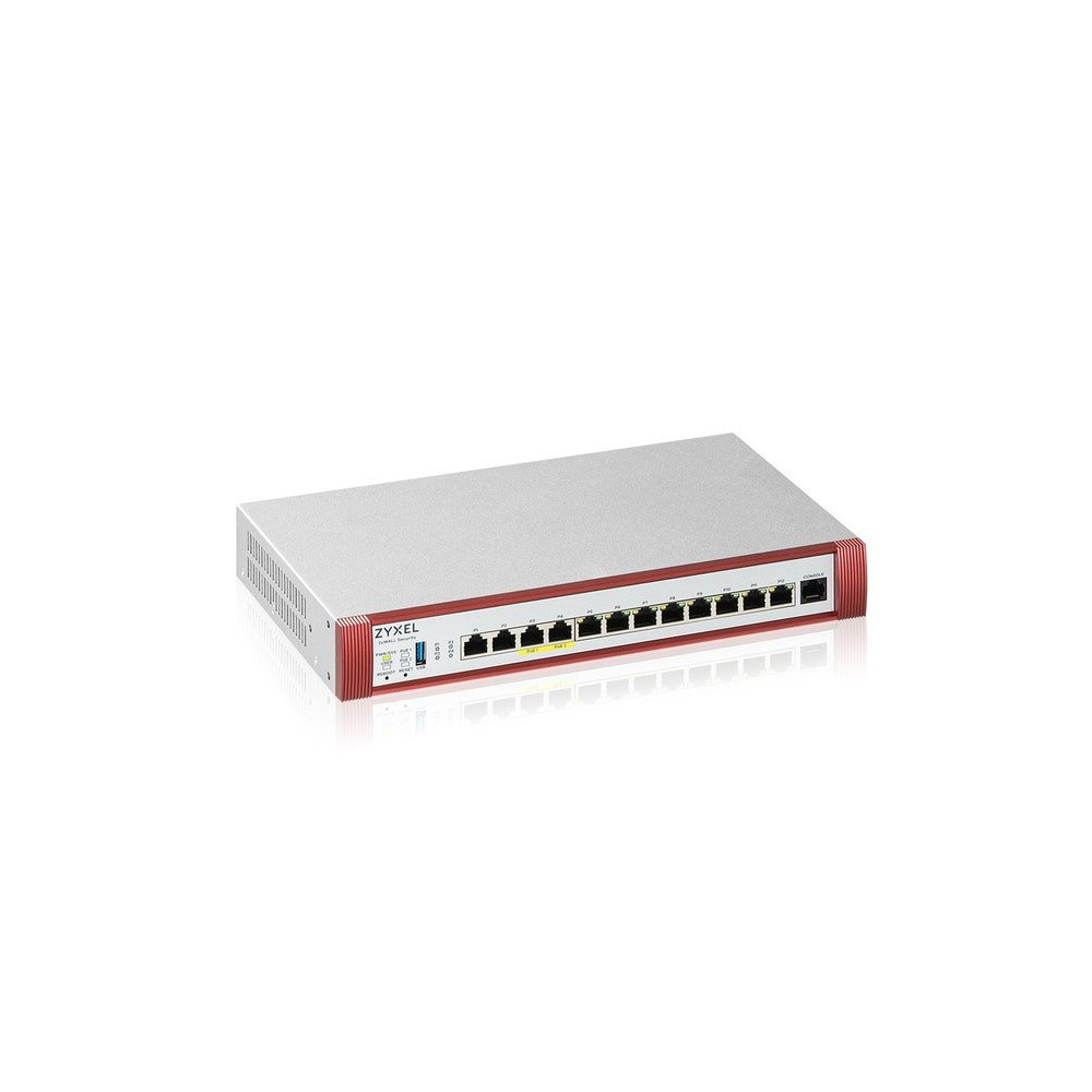 FIREWALL ZYXEL USGFlex Security Gateway 500H VPN:300 IPSec/L2TP, 150 SSL WAN, 8xLAN + 2x2.5 + 2x2.5 POE +1Y Sec Pack x300 utenti